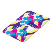 Kleurrijk Chic Floral & Dot Patroon met bladeren Magneet (Linkerzijde)