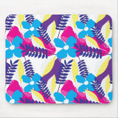 Kleurrijk Chic Floral & Dot Patroon met bladeren Muismat (Voorkant)