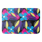 Kleurrijk Chic Floral & Dot Pattern met Leaves Bat Badmat (Voorkant)