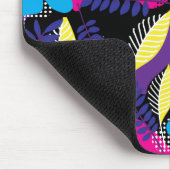 Kleurrijk Chic Floral & Dot Pattern met Leaves Mou Muismat (Hoek)