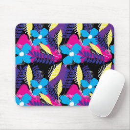 Kleurrijk Chic Floral & Dot Pattern met Leaves Mou Muismat