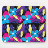 Kleurrijk Chic Floral & Dot Pattern met Leaves Mou Muismat (Voorkant)