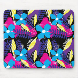 Kleurrijk Chic Floral & Dot Pattern met Leaves Mou Muismat