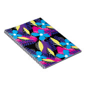 Kleurrijk Chic Floral & Dot Pattern met Leaves Not Notitieboek (Rechterzijde)