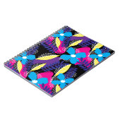 Kleurrijk Chic Floral & Dot Pattern met Leaves Not Notitieboek (Linkerzijde)