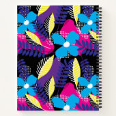 Kleurrijk Chic Floral & Dot Pattern met Leaves Not Notitieboek (Achterkant)