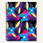 Kleurrijk Chic Floral & Dot Pattern met Leaves Not Notitieboek (Voorkant)