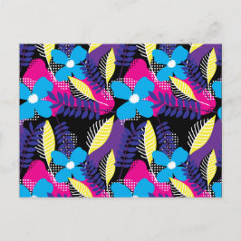 Kleurrijk Chic Floral & Dot Pattern met Leaves Pos Briefkaart