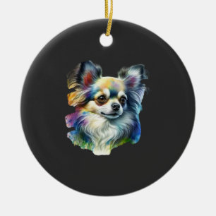 Kleurrijk Chihuahua Portret Keramisch Ornament