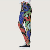 Kleurrijk Chinees bloemig Abstract  patroon Leggings (Links)