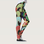 Kleurrijk Chinees bloemig Abstract  patroon Leggings (Rechts)