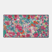 Kleurrijk Chinees Floral Patroon Bureaumat (Voorkant)