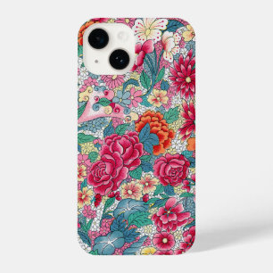 Kleurrijk Chinees Floral Patroon iPhone 14 Hoesje