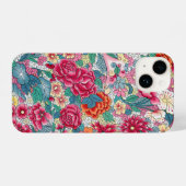 Kleurrijk Chinees Floral Patroon iPhone Hoesje (Achterkant horizontaal)