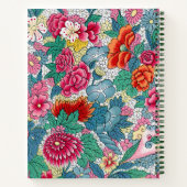 Kleurrijk Chinees Floral Patroon Notitieboek (Achterkant)
