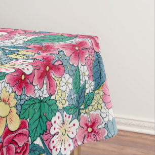 Kleurrijk Chinees Floral Patroon Tafelkleed