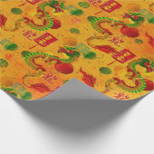 Kleurrijk Chinees Nieuwjaar van de Draak 2024 Cadeaupapier (Hoek)