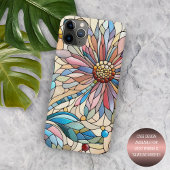 Kleurrijk chique Glas in lood bloemenkunstpatroon Case-Mate iPhone Case