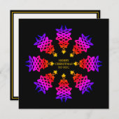 Kleurrijk | CHRISTMAS TREE | Festief Wenskaart (Voorkant / Achterkant)