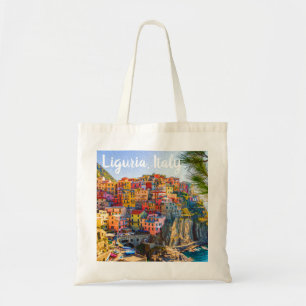 Kleurrijk Cinque Terre Ligurië Italië Schilderij Tote Bag