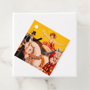  kleurrijk Circus Performer Poster Bedankjes Labels