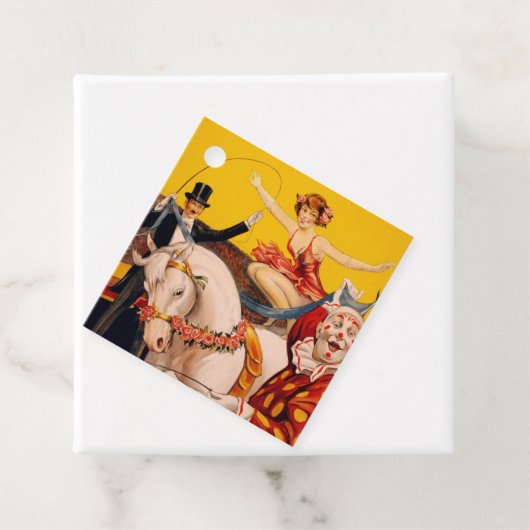 kleurrijk Circus Performer Poster Bedankjes Labels (In situ)