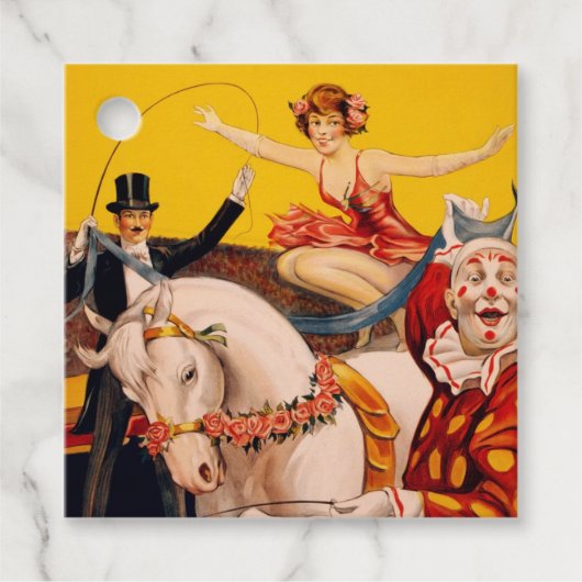  kleurrijk Circus Performer Poster Bedankjes Labels (Voorkant)