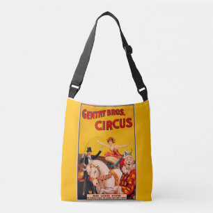  kleurrijk Circus Performer Poster Crossbody Tas