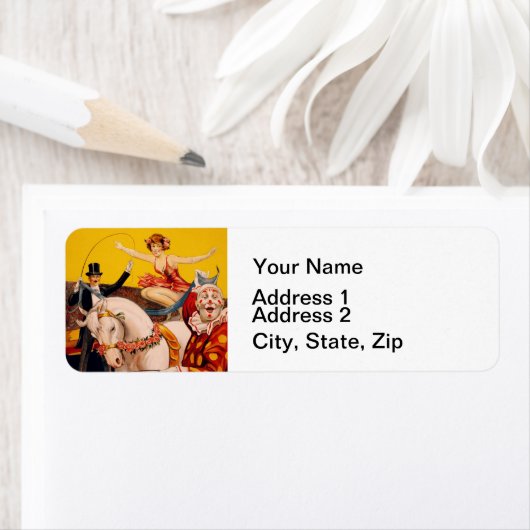  kleurrijk Circus Performer Poster Etiket (Insitu)