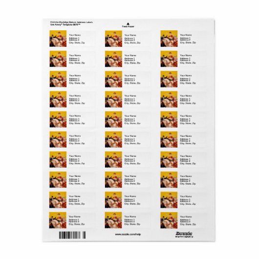  kleurrijk Circus Performer Poster Etiket (Full Sheet)