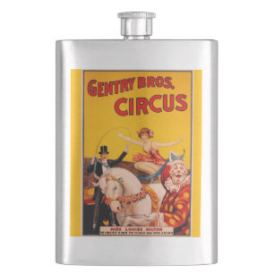 kleurrijk Circus Performer Poster Flacon