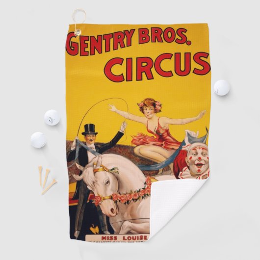 kleurrijk Circus Performer Poster Golfhanddoek (Insitu)