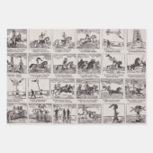 kleurrijk Circus Performer Poster Inpakpapier Vel (Voorkant 3)