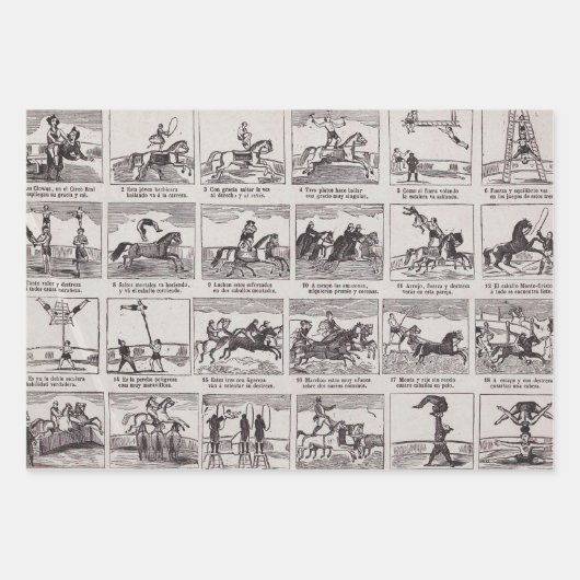  kleurrijk Circus Performer Poster Inpakpapier Vel (Voorkant 3)