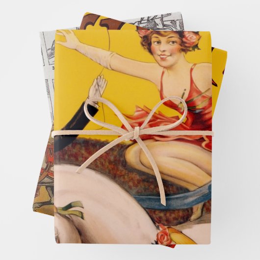  kleurrijk Circus Performer Poster Inpakpapier Vel (In situ)