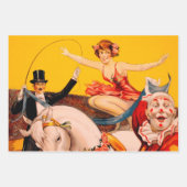 kleurrijk Circus Performer Poster Inpakpapier Vel (Voorkant)