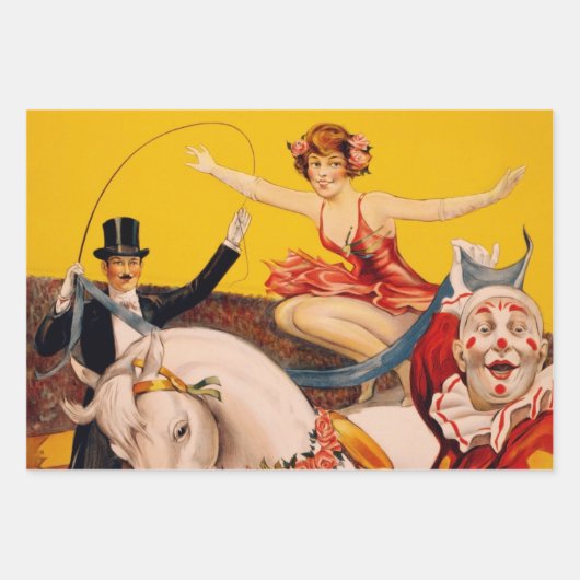  kleurrijk Circus Performer Poster Inpakpapier Vel (Voorkant)