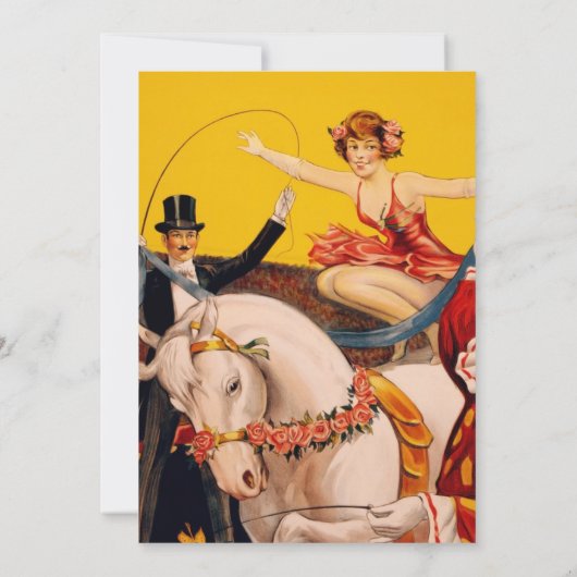 kleurrijk Circus Performer Poster Kaart (Achterkant)