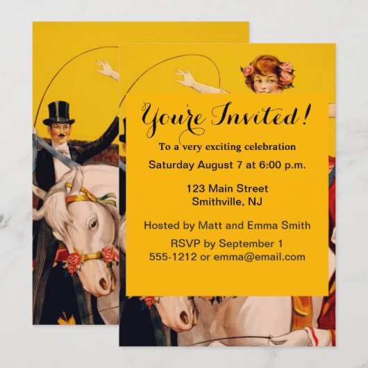 kleurrijk Circus Performer Poster Kaart (Voorkant / Achterkant)