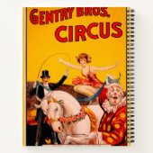 kleurrijk Circus Performer Poster Notitieboek (Achterkant)