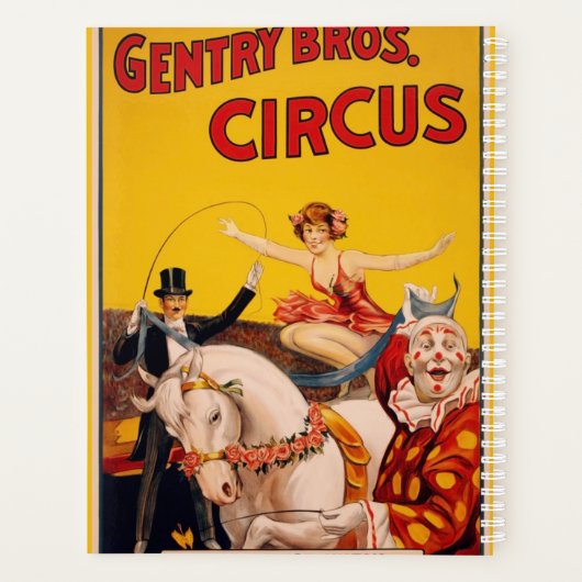  kleurrijk Circus Performer Poster Planner (Achterkant)