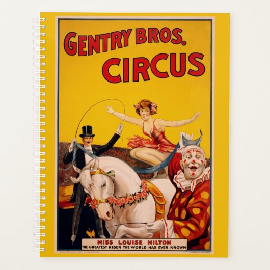  kleurrijk Circus Performer Poster Planner (Voorkant)