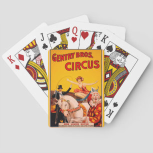 kleurrijk Circus Performer Poster Pokerkaarten