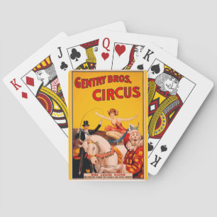 kleurrijk Circus Performer Poster Pokerkaarten