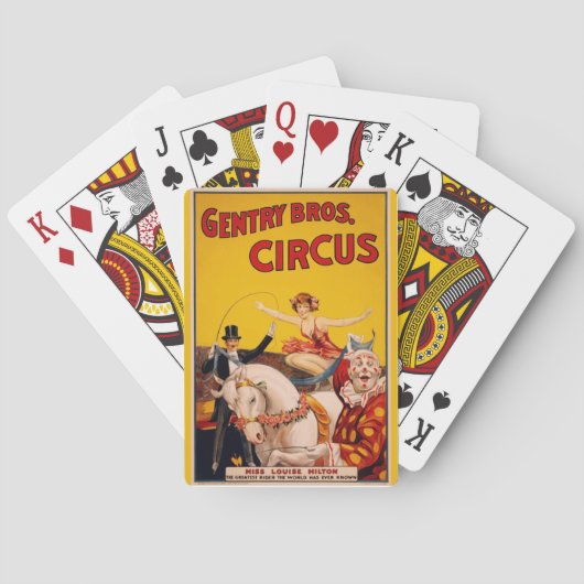kleurrijk Circus Performer Poster Pokerkaarten (Achterkant)