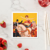 kleurrijk Circus Performer Poster Servet (Insitu)