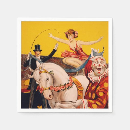 kleurrijk Circus Performer Poster Servet (Voorkant)