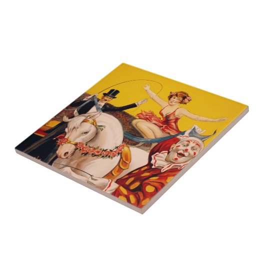  kleurrijk Circus Performer Poster Tegeltje (Zijkant)