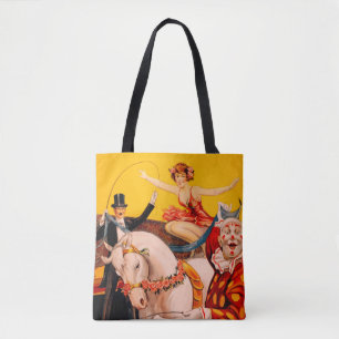  kleurrijk Circus Performer Poster Tote Bag
