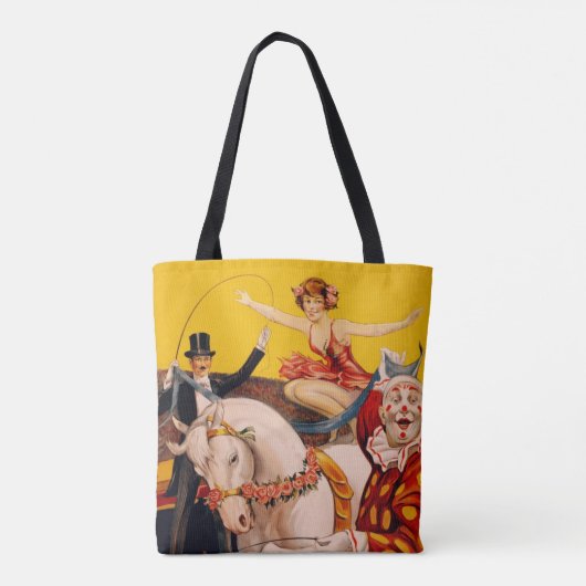  kleurrijk Circus Performer Poster Tote Bag (Achterkant)